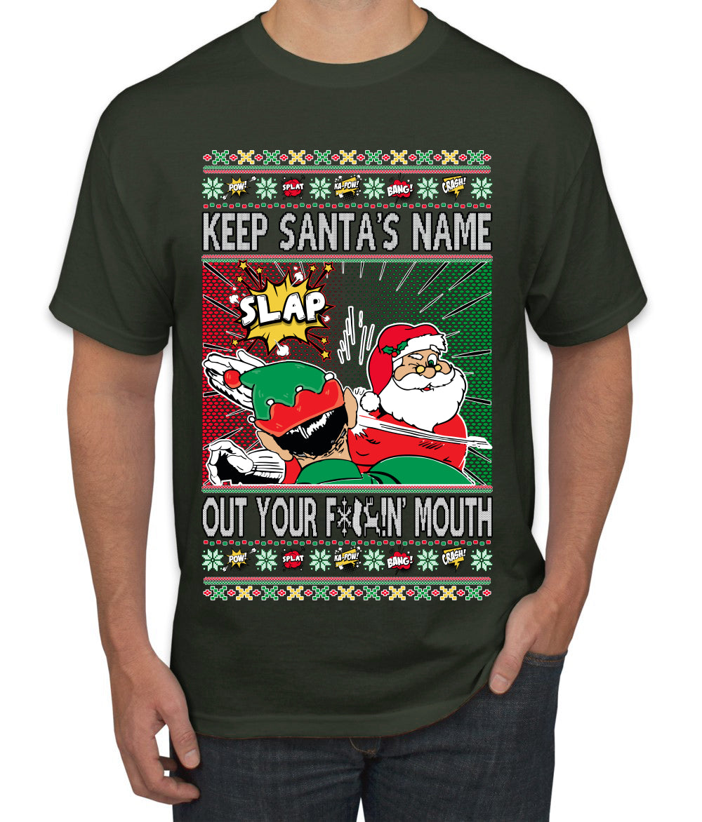 Will Chris Slapping Meme Award Show Cartoon Ugly Christmas Sweater Men's Graphic T-Shirt