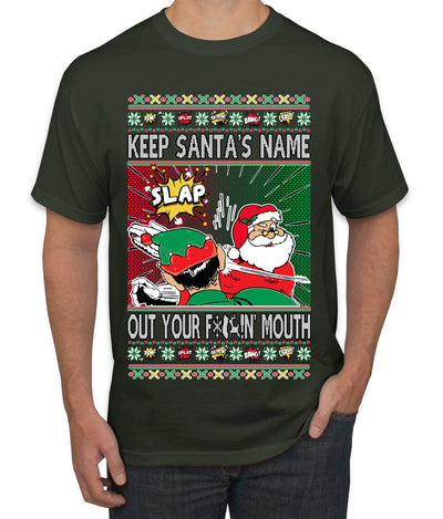 Will Chris Slapping Meme Award Show Cartoon Ugly Christmas Sweater Men's Graphic T-Shirt