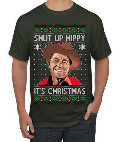 Shut Up Hippy It's Christmas Ugly Christmas Sweater Men's T-Shirt