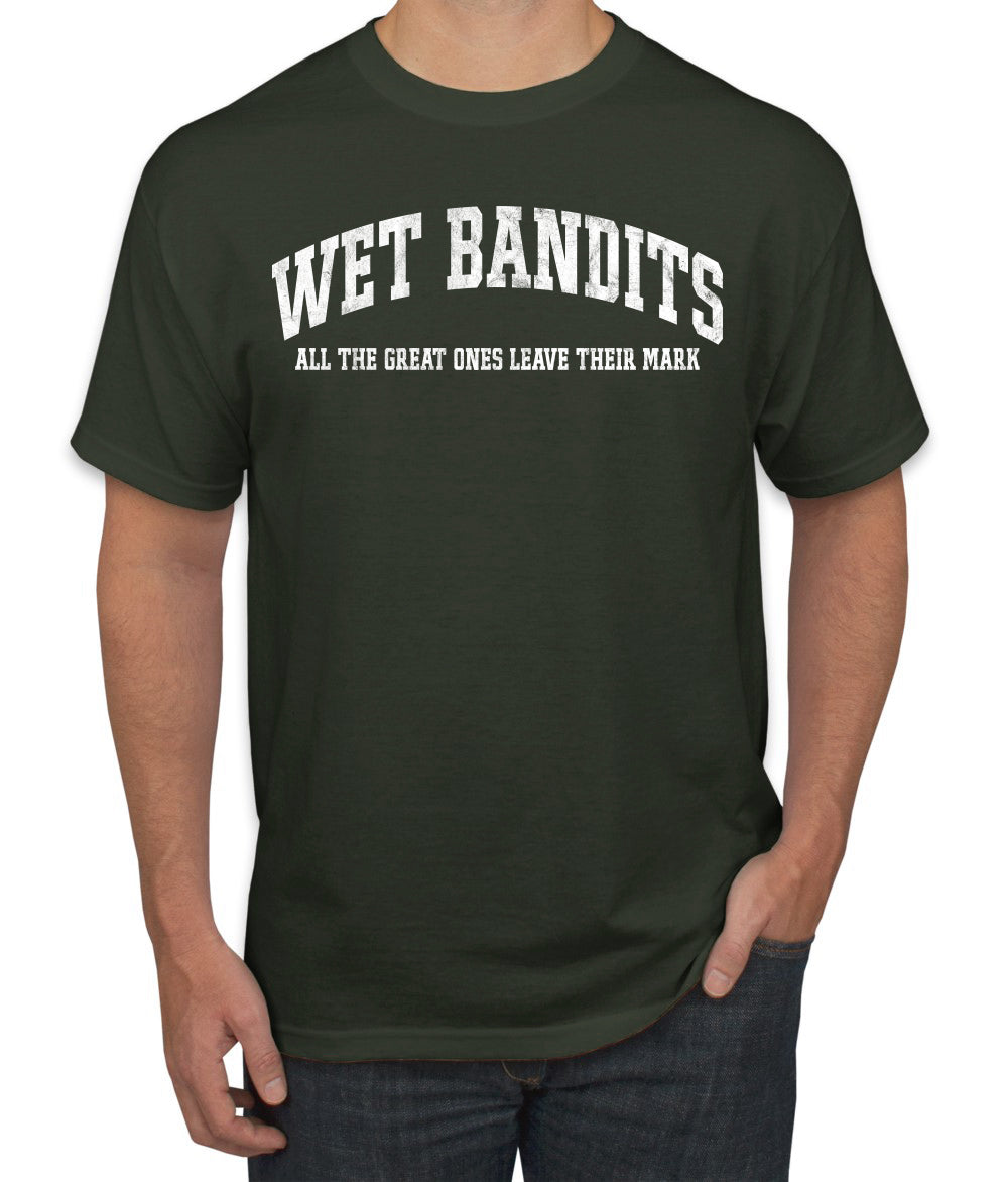 Vintage Movie Quote Wet Bandits Leave They're Mark Christmas Men's T-Shirt