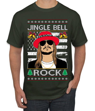 Jingle Bell Rock Kid Rapper Country Music Ugly Christmas Sweater Men's T-Shirt