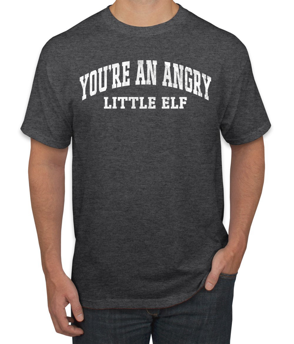 Vintage Movie Quote You're An Angry Little Elf Christmas Men's T-Shirt