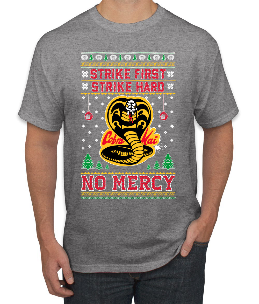 Strike First Strike Hard No Mercy Xmas Ugly Christmas Sweater Men's Graphic T-Shirt