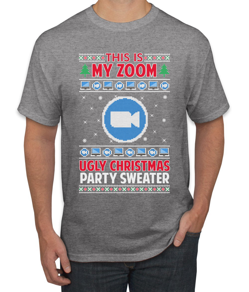 This Is My Zoom Ugly Christmas Party Sweater Ugly Christmas Sweater Men's Graphic T-Shirt
