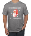 I Can Deliver All Night Long Santa Winking Christmas Men's Graphic T-Shirt