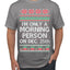 I'm Only A Morning Person on December 25th Ugly Christmas Sweater Men's T-Shirt