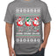 Holiday Spirits Drink Drank Drunk Snowmen Ugly Christmas Sweater Men's T-Shirt