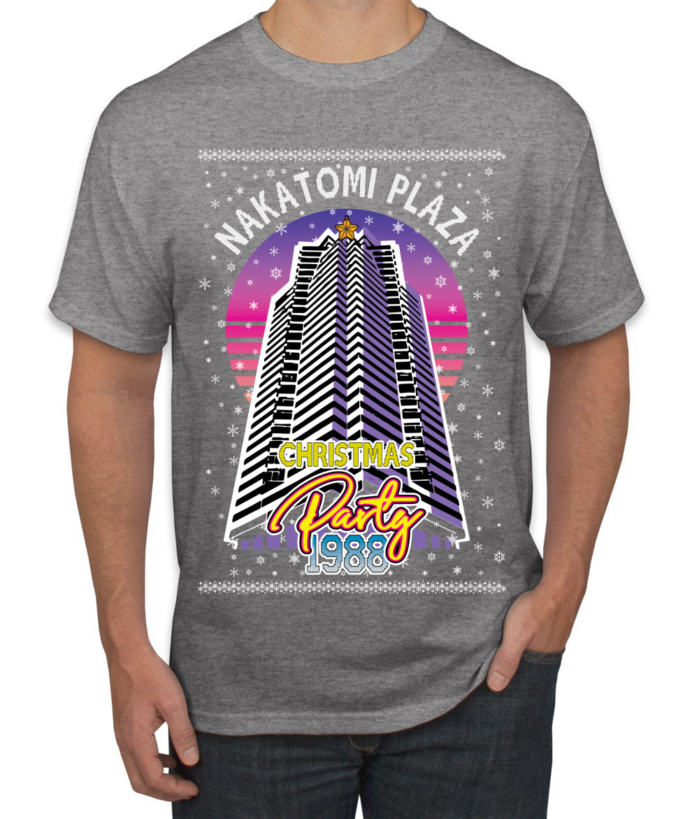 Retro Nakatomi Plaza 1988 Holiday Party Ugly Christmas Sweater Men's T-Shirt