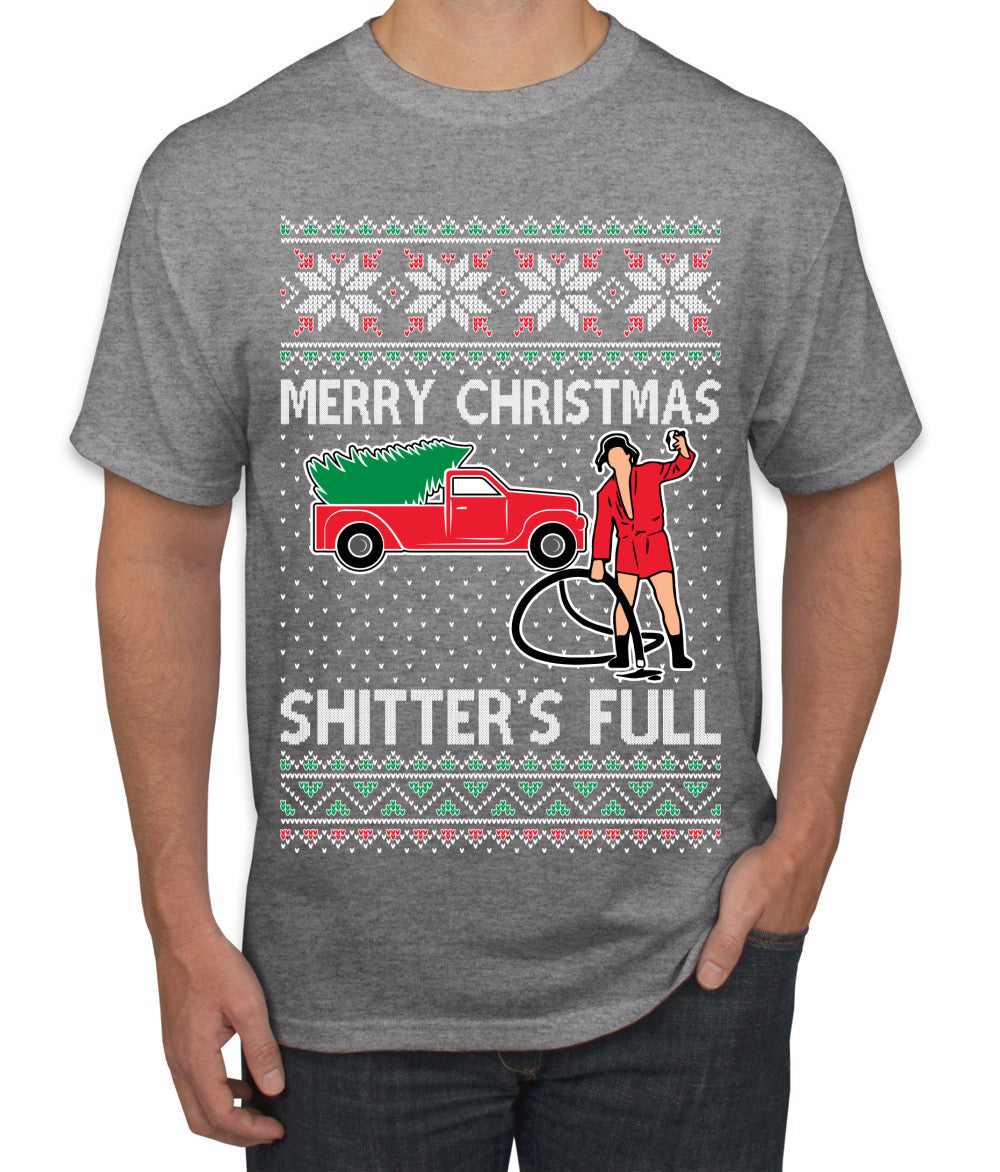 Cousin Eddie Merry Christmas Shitter's Full Ugly Christmas Sweater Men's T-Shirt