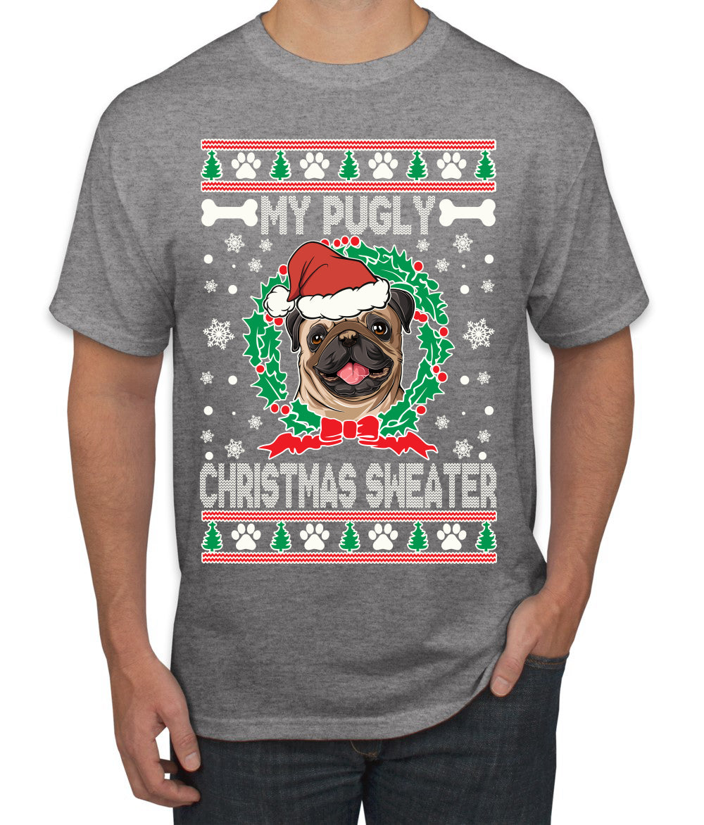 My Pugly Christmas Sweater Christmas Men's Graphic T-Shirt