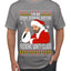 Bad Santa Fucking Santy Claus Ugly Christmas Sweater Men's Graphic T-Shirt