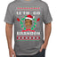 Le'th Go Brandon  Ugly Christmas Sweater Men's Graphic T-Shirt