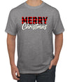 Merry Christmas Buffalo Plaid Christmas Men's Graphic T-Shirt