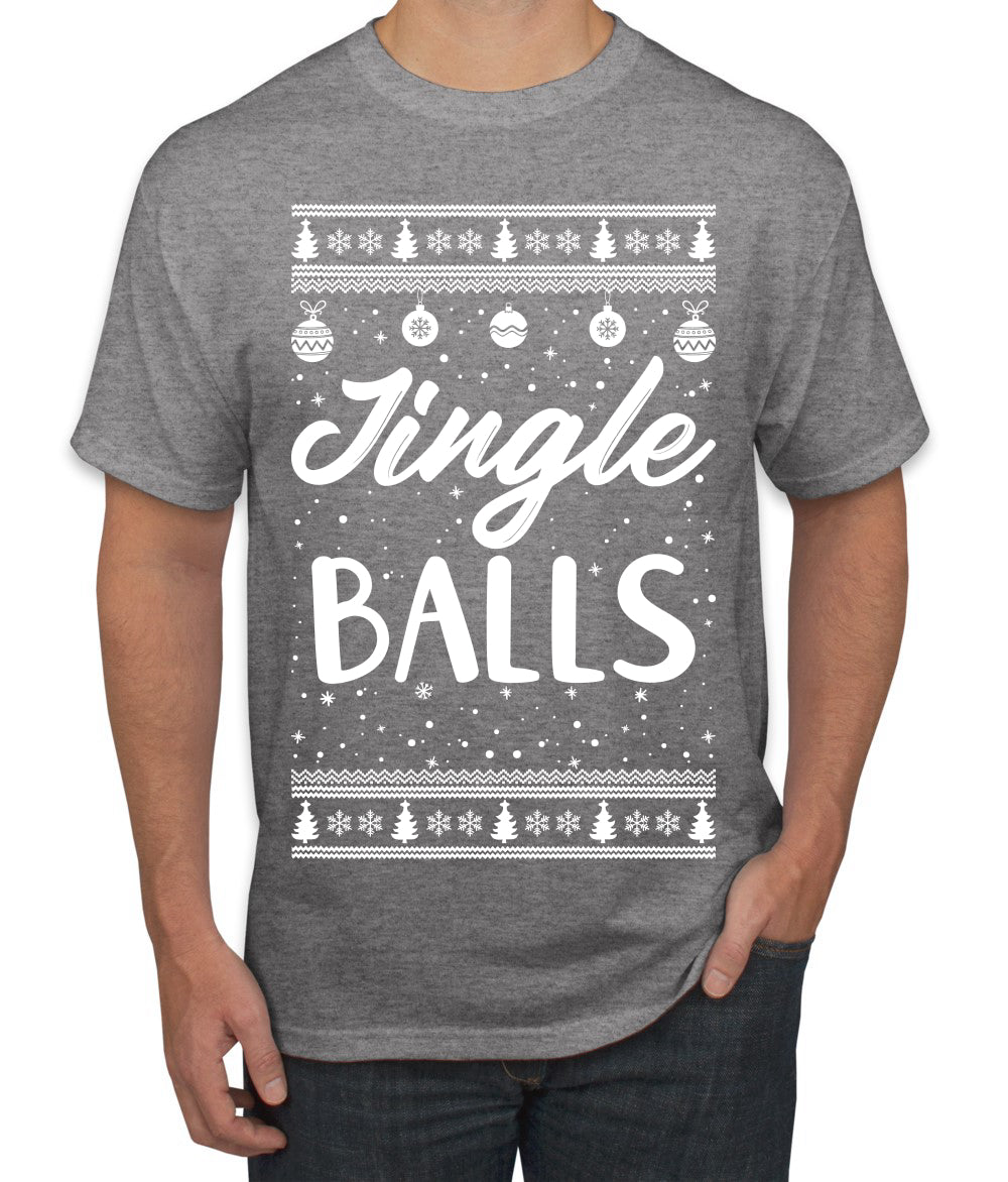 Jingle Balls Individual Couples Ugly Christmas Sweater Men's Graphic T-Shirt