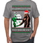 Bigfoot Tis' The Season to Believe in Conspiracies Aliens Ufo Ugly Christmas Sweater Men's Graphic T-Shirt