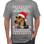 Twas The Nizzle Before Chrismizzle Gangster Dogg Rapper Ugly Christmas Sweater Men's T-Shirt