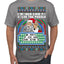 Santa Game Show I'd Like To Solve the Puzzle Wheel Ugly Christmas Sweater Men's T-Shirt