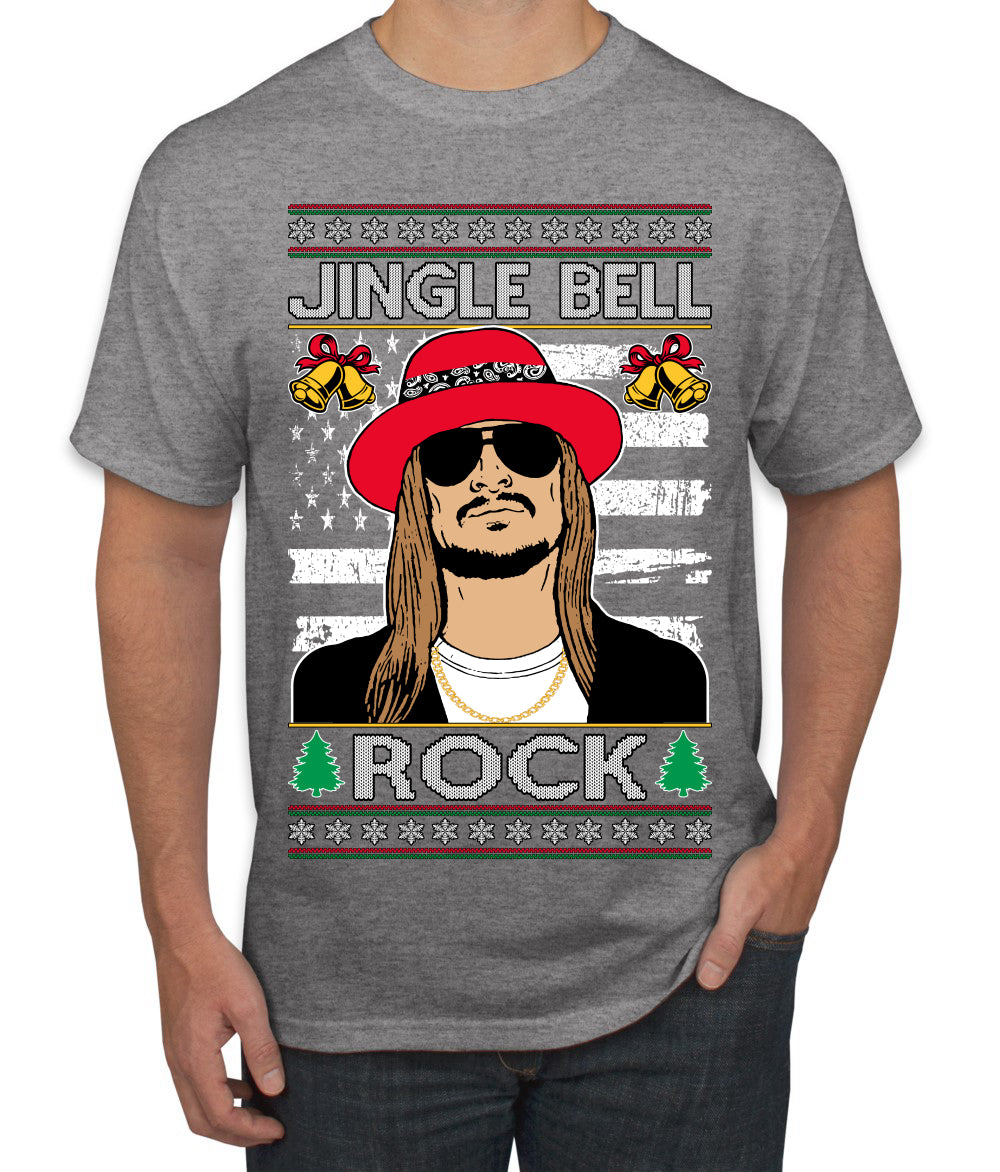 Jingle Bell Rock Kid Rapper Country Music Ugly Christmas Sweater Men's T-Shirt