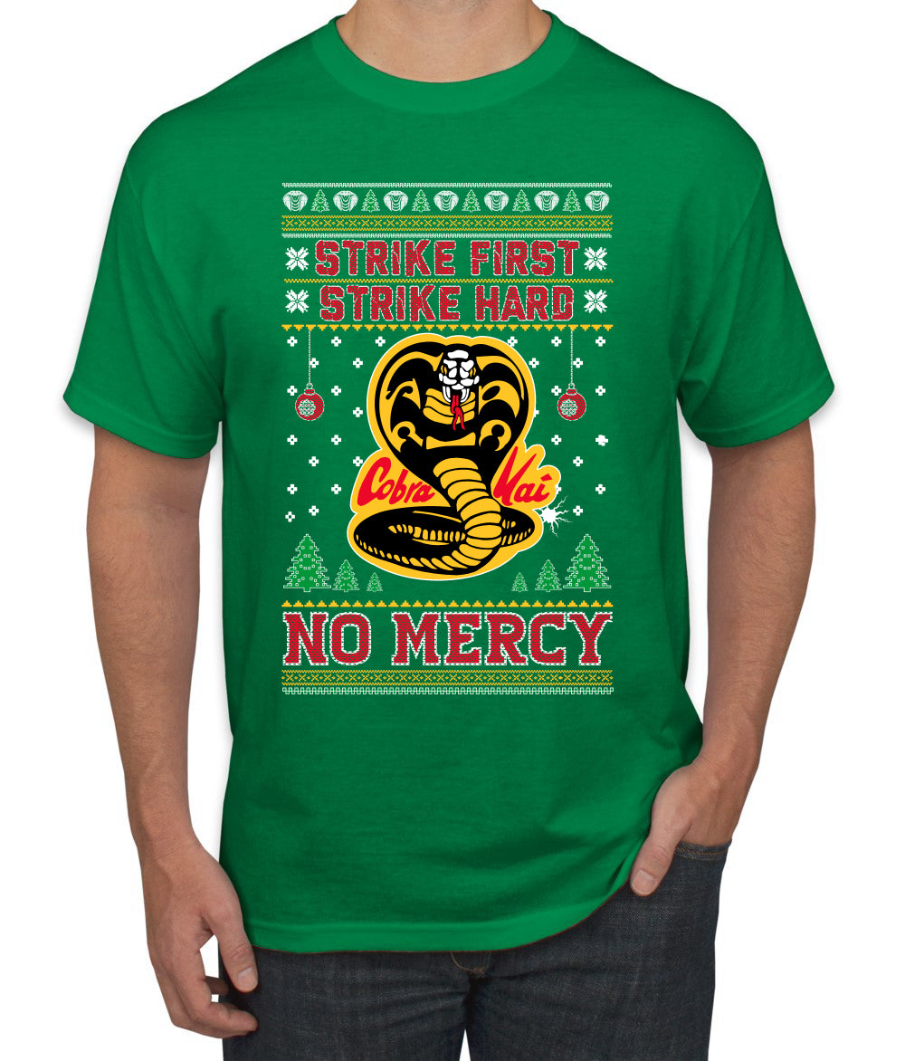 Strike First Strike Hard No Mercy Xmas Ugly Christmas Sweater Men's Graphic T-Shirt