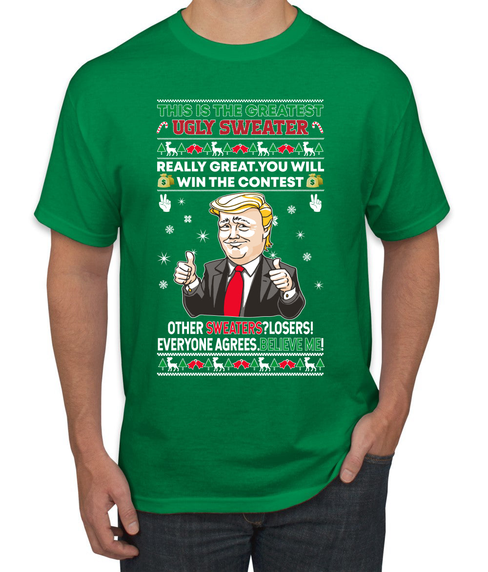 Trump This is the Greatest Ugly Christmas Sweater Men's Graphic T-Shirt