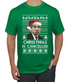 Christmas Is Cancelled Michael Scott Office Ugly Christmas Sweater Men's Graphic T-Shirt