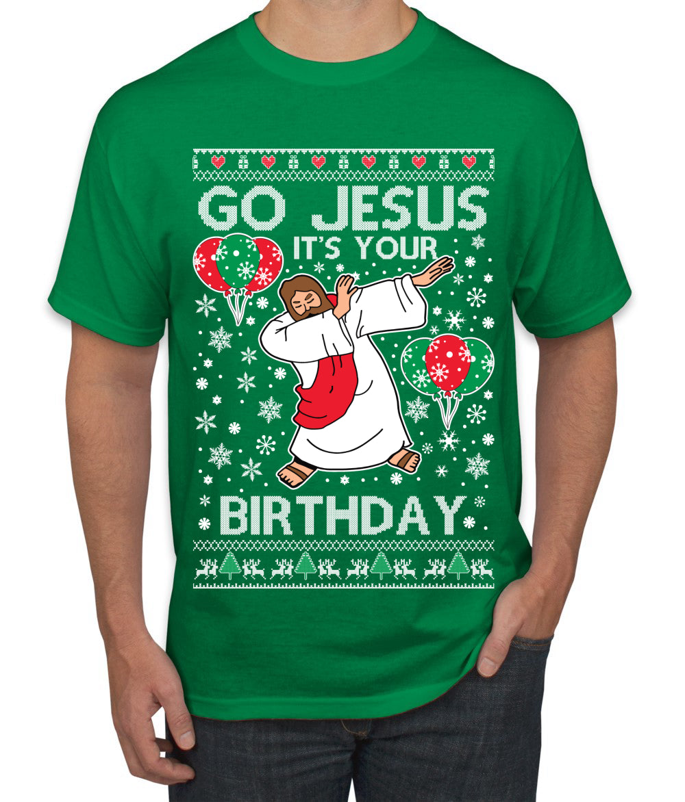 Go Jesus It's Your Birthday Ugly Christmas Sweater Men's T-Shirt