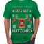 Let's Get Blitzened Rein Beer Ugly Christmas Sweater Men's Graphic T-Shirt