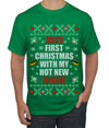 First Christmas With My Hot New Fiance Ugly Christmas Sweater Men's Graphic T-Shirt