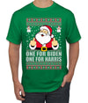 One For Biden One For Harris Santa Ugly Christmas Sweater Men's Graphic T-Shirt