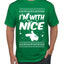 I'm With Nice Individual Couples Ugly Christmas Sweater Men's Graphic T-Shirt