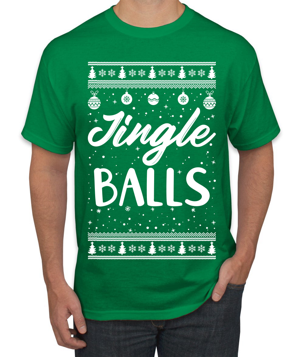 Jingle Balls Individual Couples Ugly Christmas Sweater Men's Graphic T-Shirt
