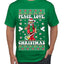 Hippie Santa Playing Guitar Peace Love Ugly Christmas Sweater Men's Graphic T-Shirt