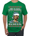 Snoop 'Twas The Nizzle Pot Leaf Weed Funny Ugly Christmas Sweater Men's Graphic T-Shirt