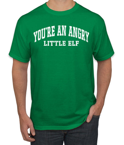 Vintage Movie Quote You're An Angry Little Elf Christmas Men's T-Shirt