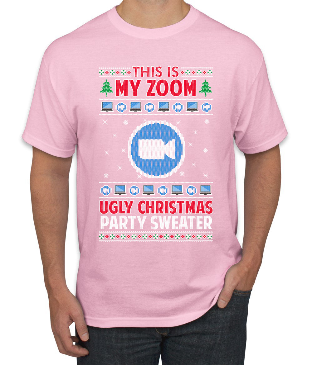 This Is My Zoom Ugly Christmas Party Sweater Ugly Christmas Sweater Men's Graphic T-Shirt