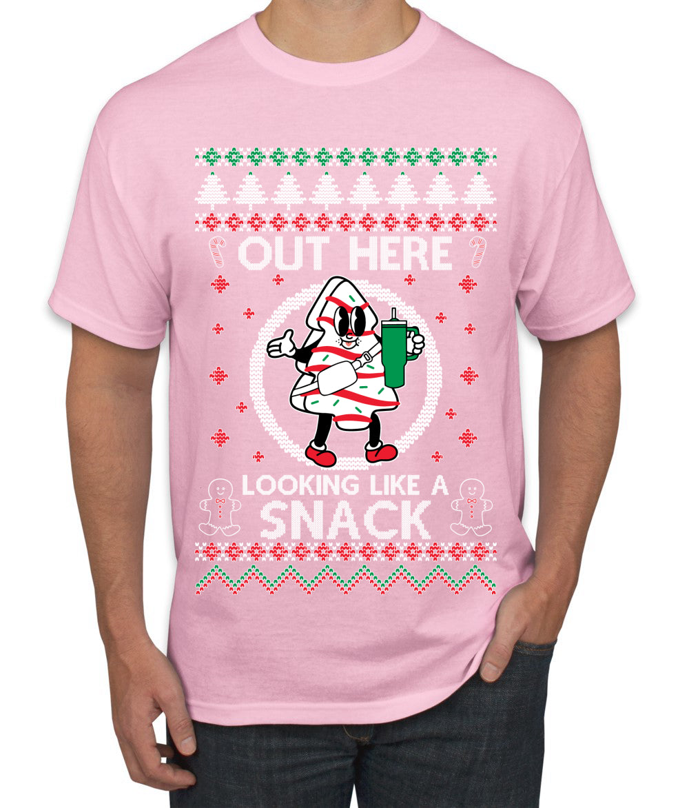 Out Here Looking Like A Snack Cookie Ugly Christmas Sweater Men's T-Shirt