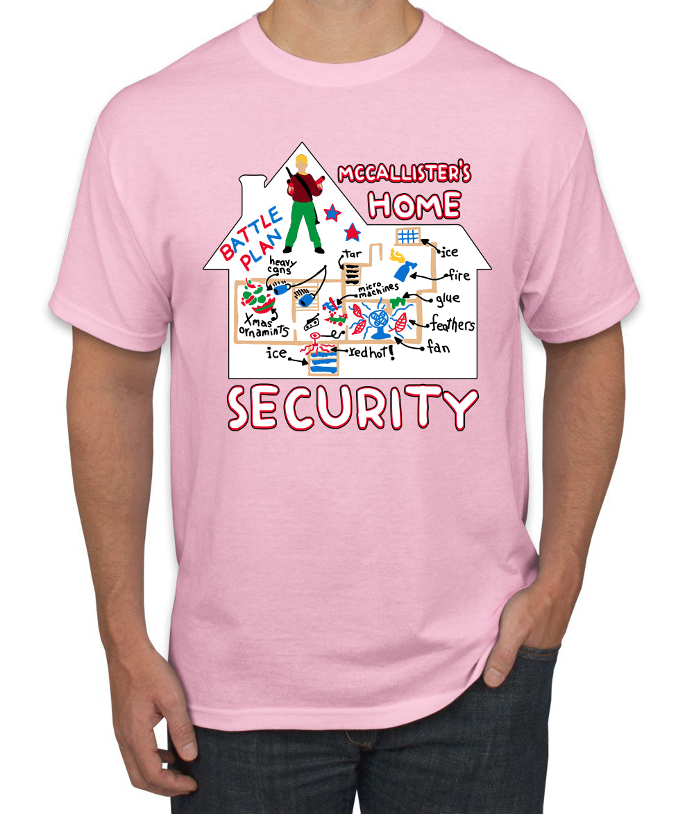 McCallister's Home Security Battle Plans Alone Christmas Men's T-Shirt
