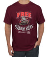 Free Sleigh Rides Warm Blankets & Hot Cocoa Christmas Men's Graphic T-Shirt