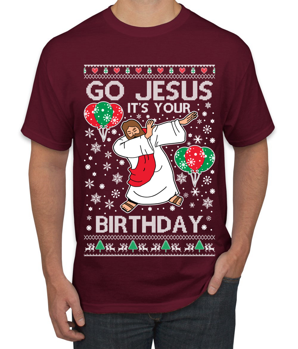 Go Jesus It's Your Birthday Ugly Christmas Sweater Men's T-Shirt