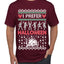 I Prefer Halloween Dancing Skeletons Ugly Christmas Sweater Men's T-Shirt