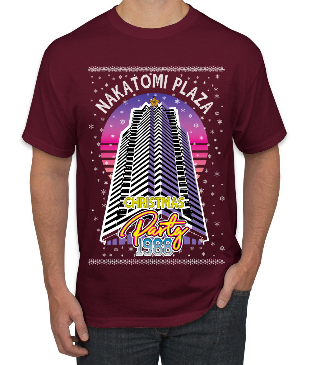 Retro Nakatomi Plaza 1988 Holiday Party Ugly Christmas Sweater Men's T-Shirt