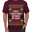First Christmas Without My Crazy Ex-Wife Ugly Christmas Sweater Men's Graphic T-Shirt