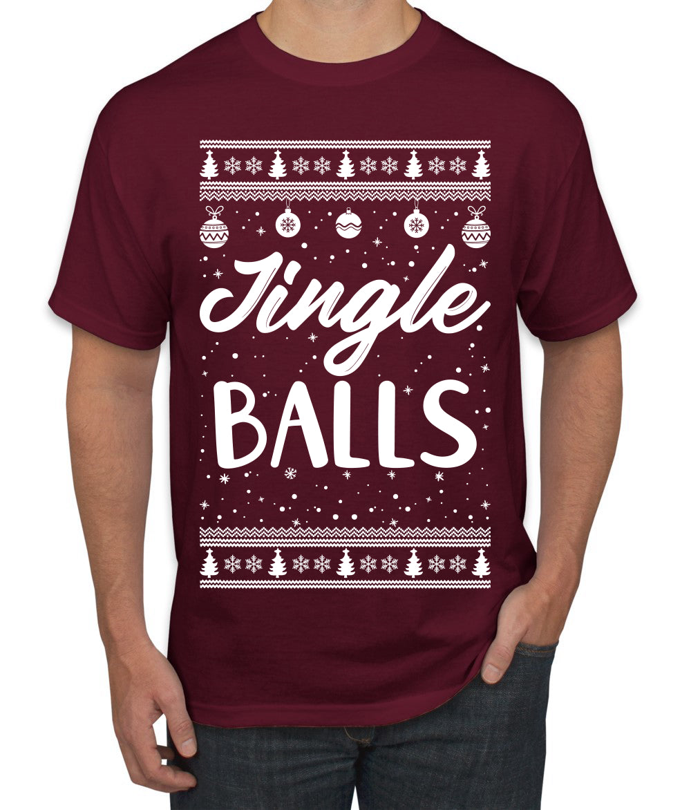 Jingle Balls Individual Couples Ugly Christmas Sweater Men's Graphic T-Shirt