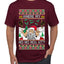 Santa Stripping Money Club Where My Ho's At Ugly Christmas Sweater Men's Graphic T-Shirt