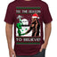 Bigfoot Tis' The Season to Believe in Conspiracies Aliens Ufo Ugly Christmas Sweater Men's Graphic T-Shirt