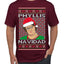 Office Phyllis Navidad Happy Holiday Ugly Christmas Sweater Men's T-Shirt