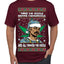Snoop 'Twas The Nizzle Pot Leaf Weed Funny Ugly Christmas Sweater Men's Graphic T-Shirt