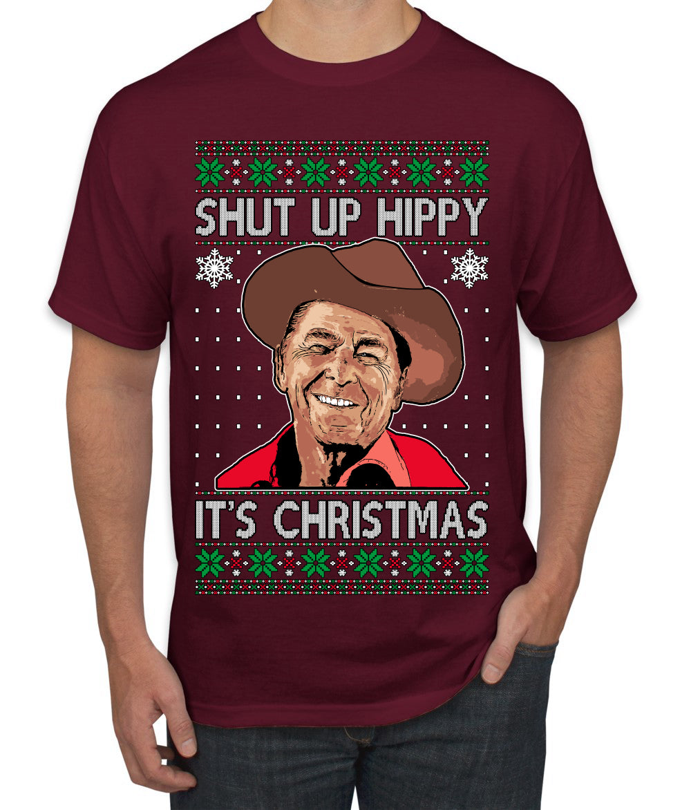 Shut Up Hippy It's Christmas Ugly Christmas Sweater Men's T-Shirt