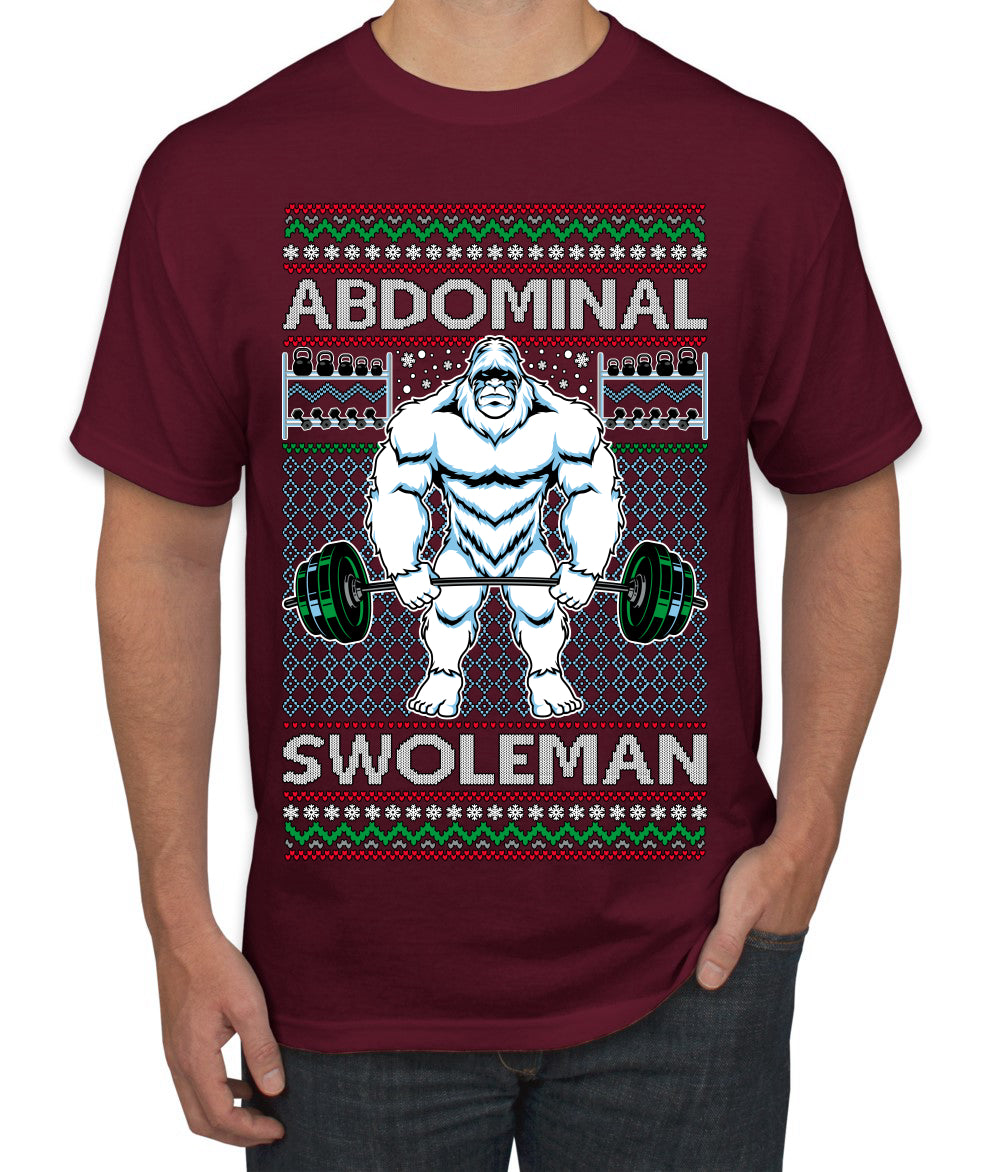 Abdominal Swoleman Fitness Yeti Ugly Christmas Sweater Men's T-Shirt