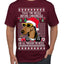 Twas The Nizzle Before Chrismizzle Gangster Dogg Rapper Ugly Christmas Sweater Men's T-Shirt